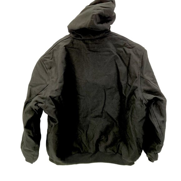 Carhartt Men's Black Hooded Zip-up Jacket Made In USA J140-BLK Sz 2XL New - Picture 7 of 12